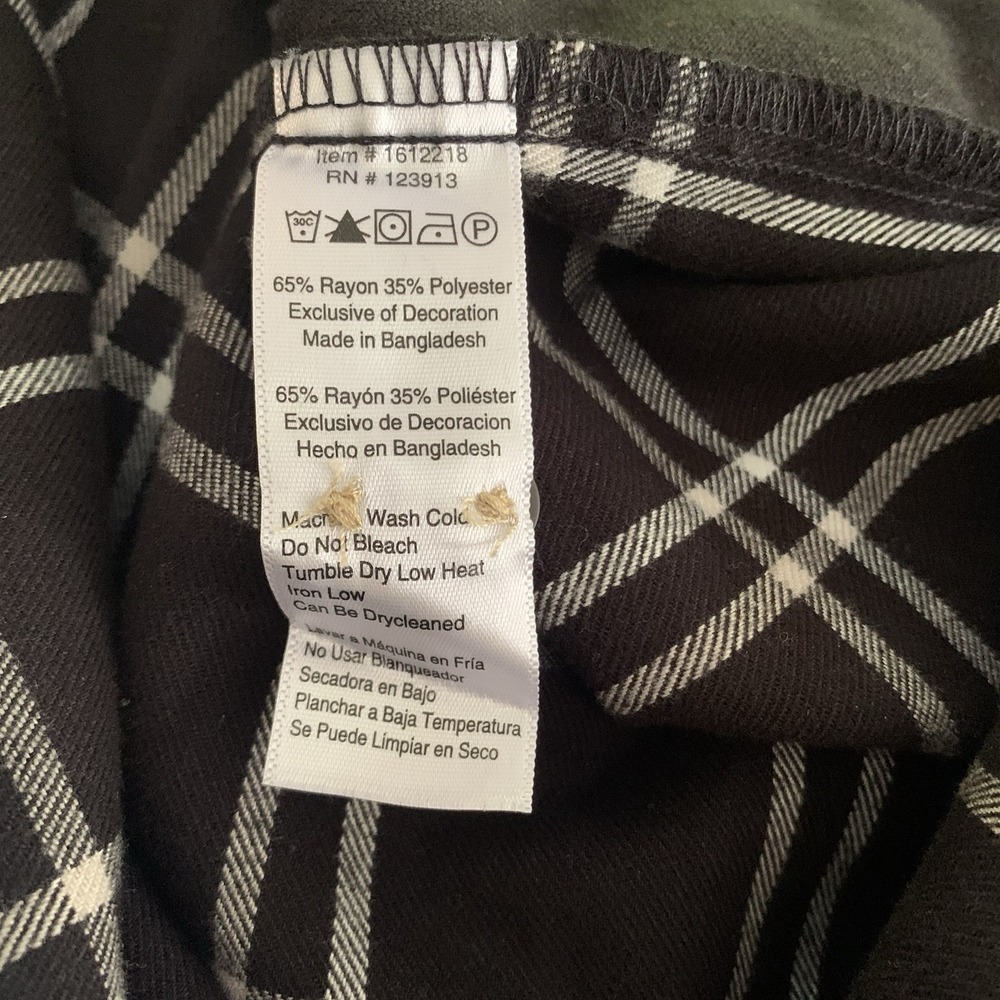 Jachs Girlfriend Ladies' Flannel Shirt, Black Womens XXL  excellent Cozy Cowgirl - Picture 13 of 14